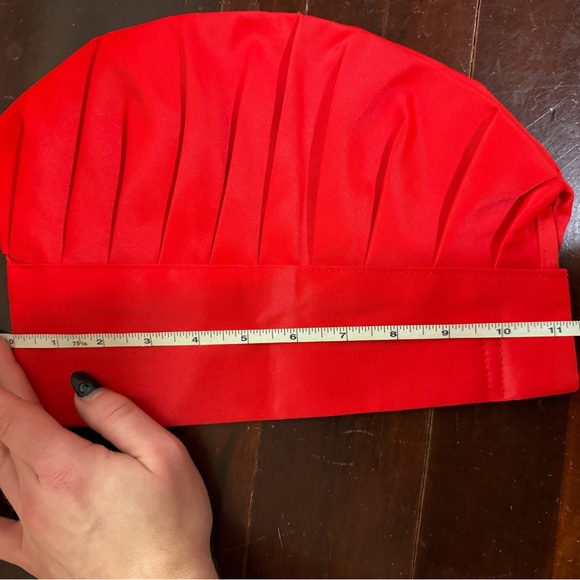 Chef Hat Unisex Adult Mushroon Design Adjustable Set of 3 Black Red White - Picture 5 of 8